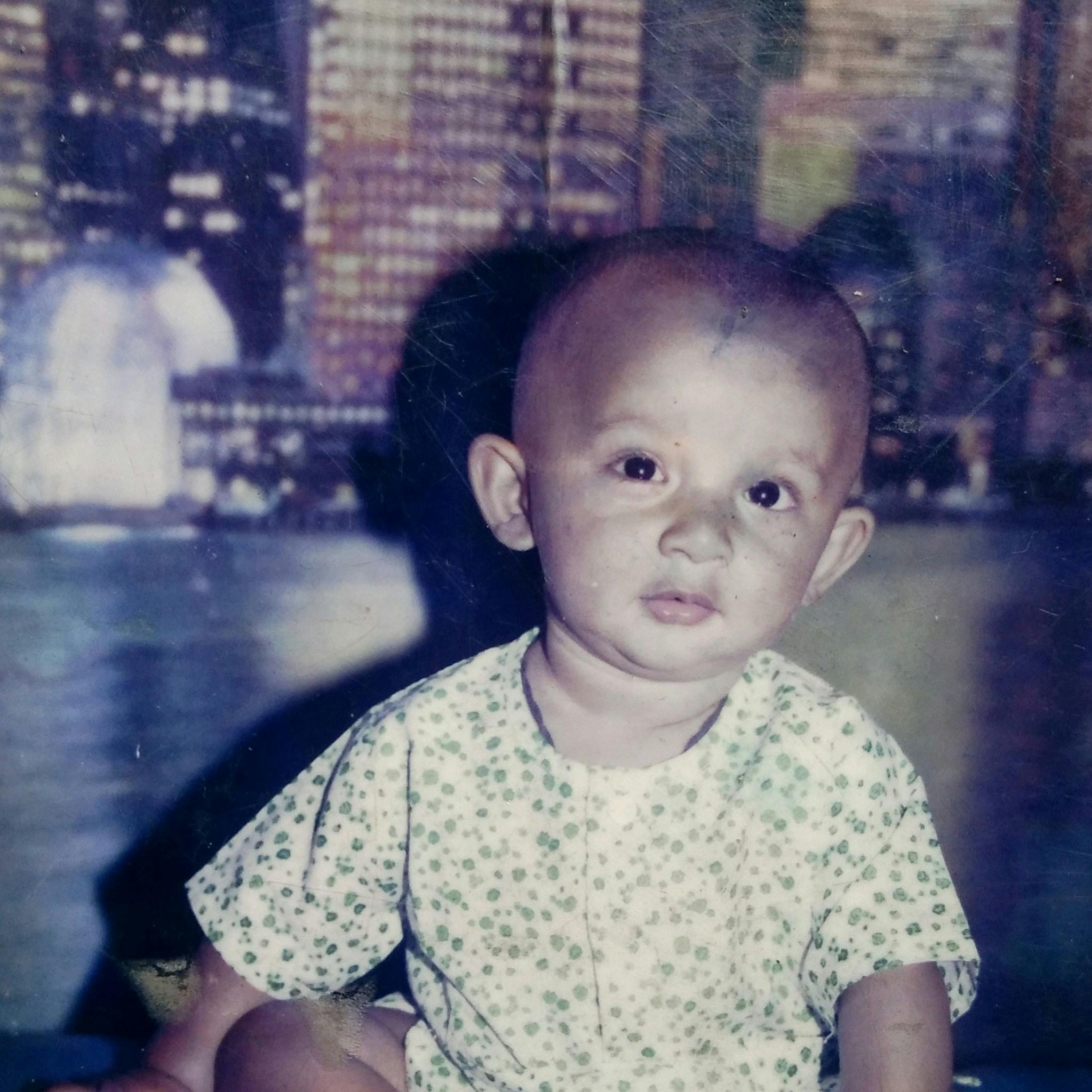 Me at the age of 1 or 0.5 year
